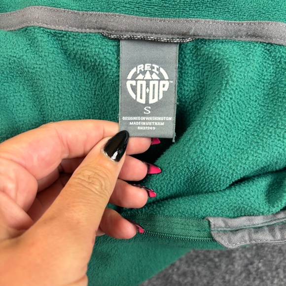 REI COOP Men’s Green 1/4 Zip Lightweight Fleece Pullover size: Small - Picture 7 of 9